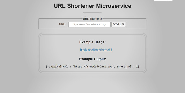 URL Shortener Microservice image