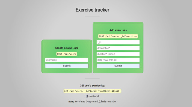 Exercise tracker image